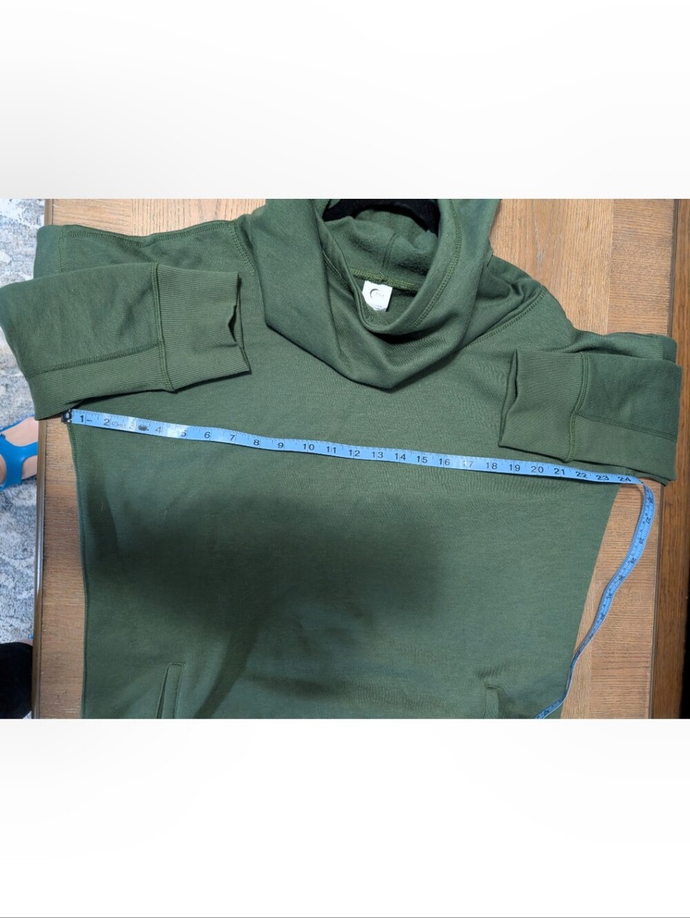 Zyia Active Cozy Olive Green Funnel Neck Women's Sweatshirt Size L - Picture 11 of 12